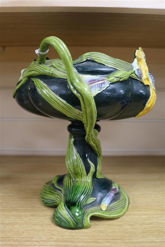 An Austrian Art Nouveau pottery centrepiece bowl